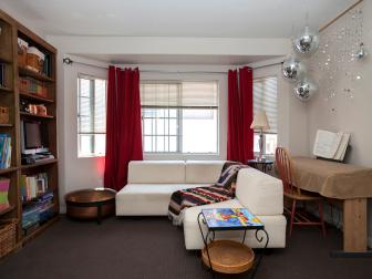 Modern Game Room With Disco Ball Decor 