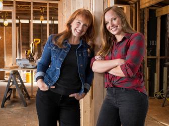 Karen E Laine and Mina Starsiak-Hawk of HGTV's Good Bones.