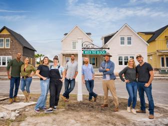 As seen on HGTV’s Rock the Block, host Ty Pennington and the design teams.